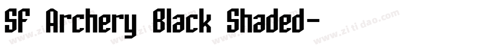 SF Archery Black Shaded字体转换